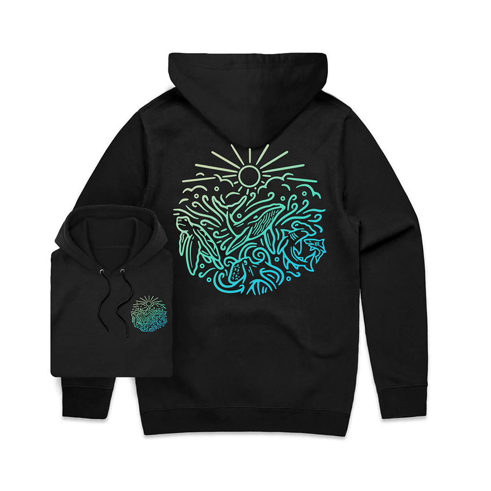 Ocean Inspired Hoodie / Back Print - Image 2