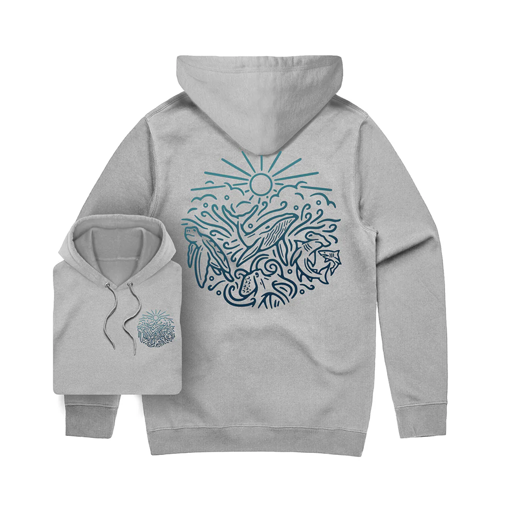 Ocean Inspired Hoodie / Back Print - Image 3