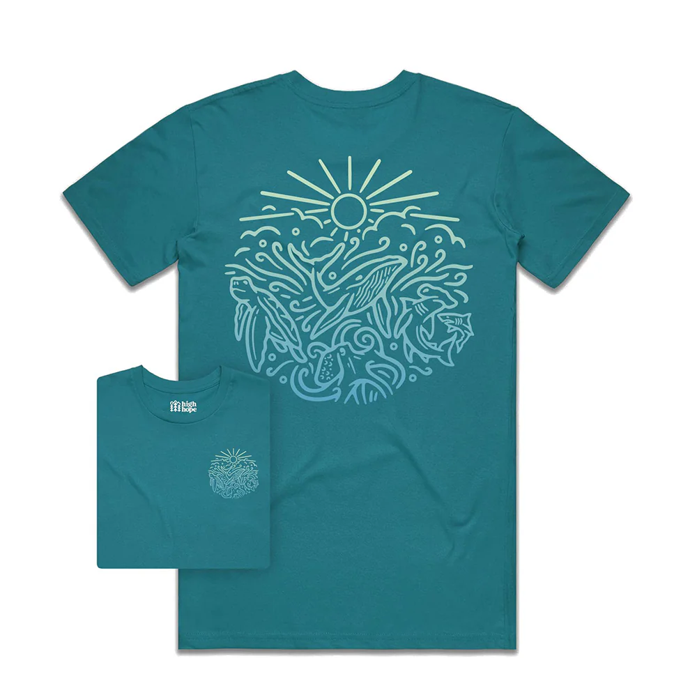 Ocean Inspired T-shirt / Back Print - Image 3