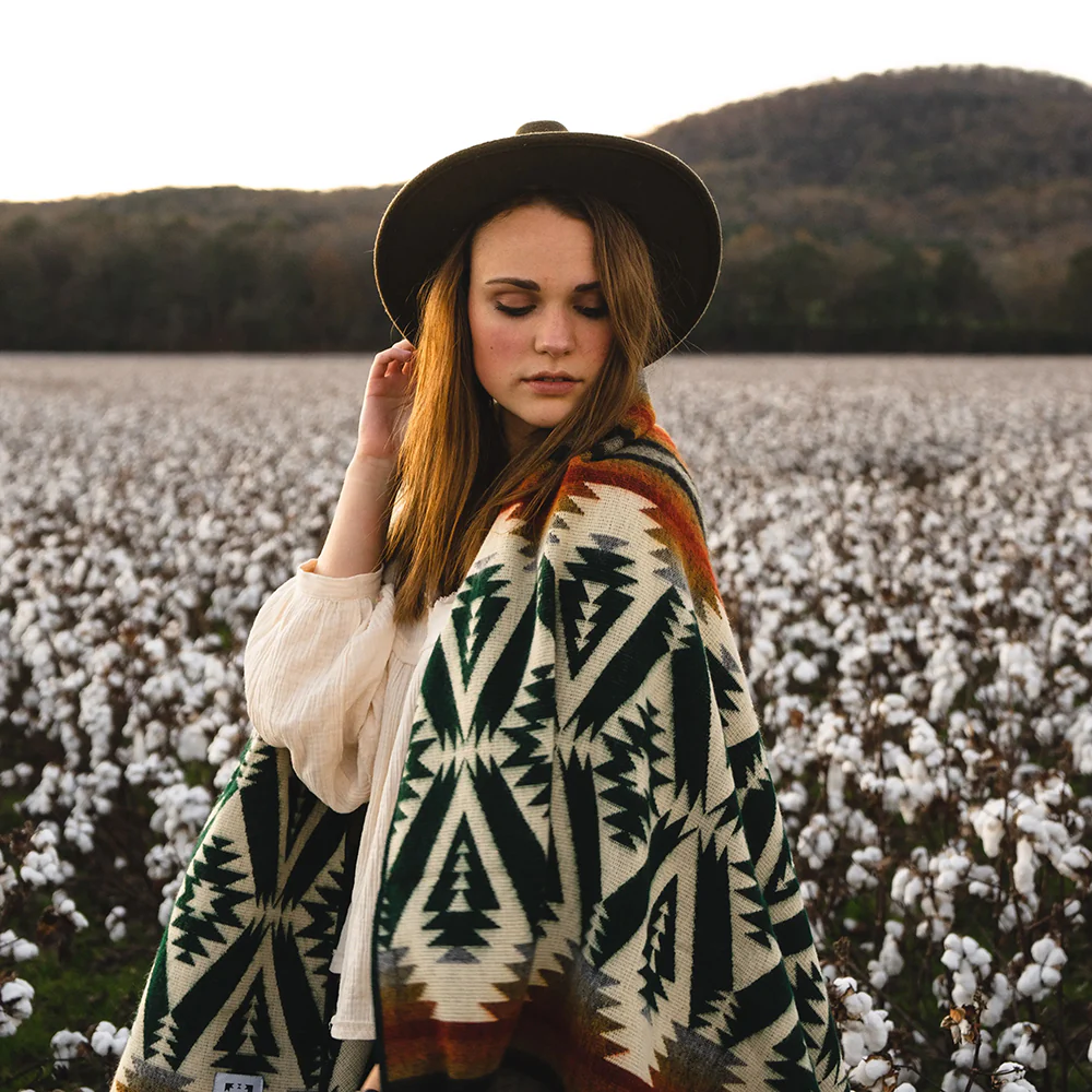 Quichua Blanket - Evergreen Autumn - Image 2