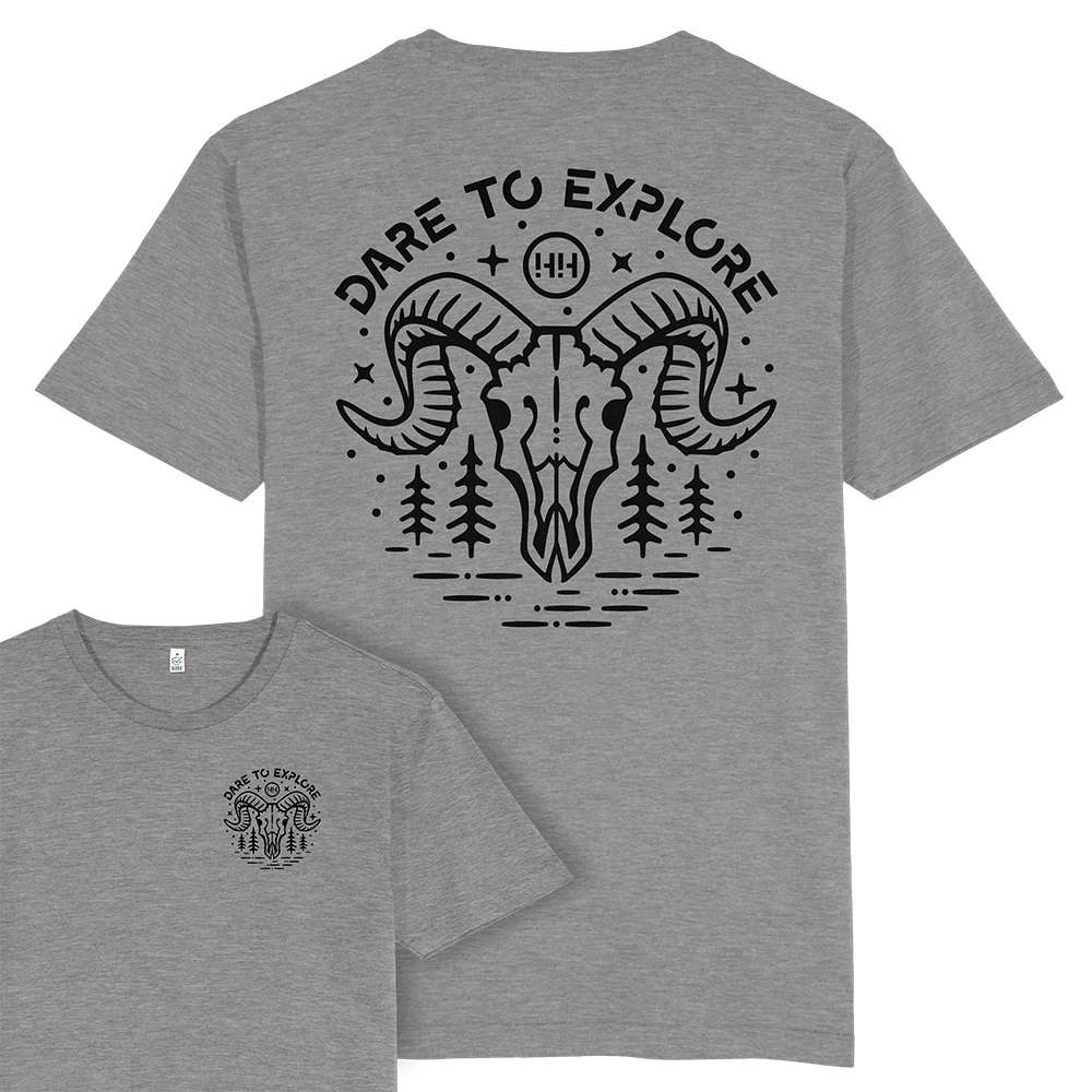 Ram Skull T-shirt / Back Print - Image 3