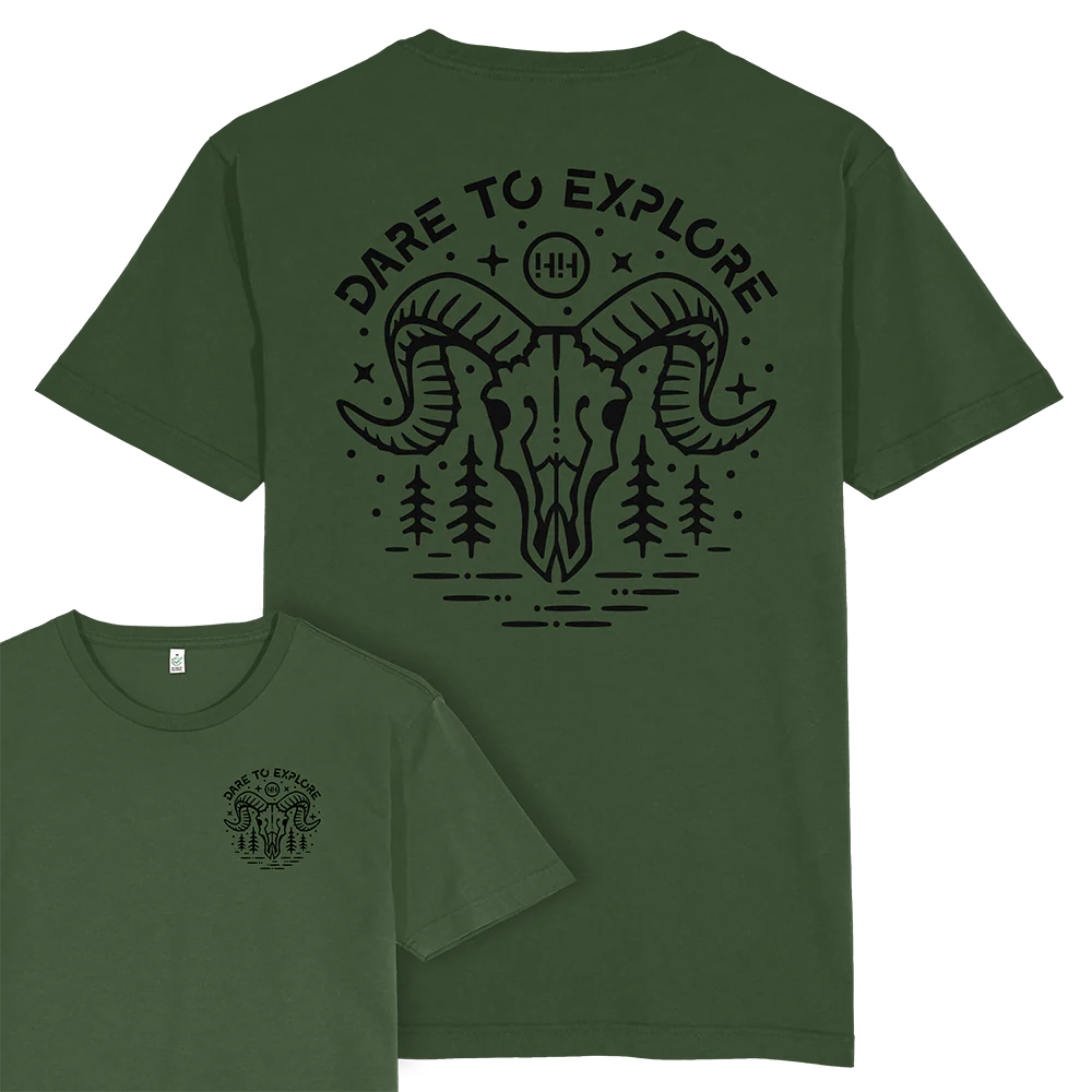 Ram Skull T-shirt / Back Print - Image 4