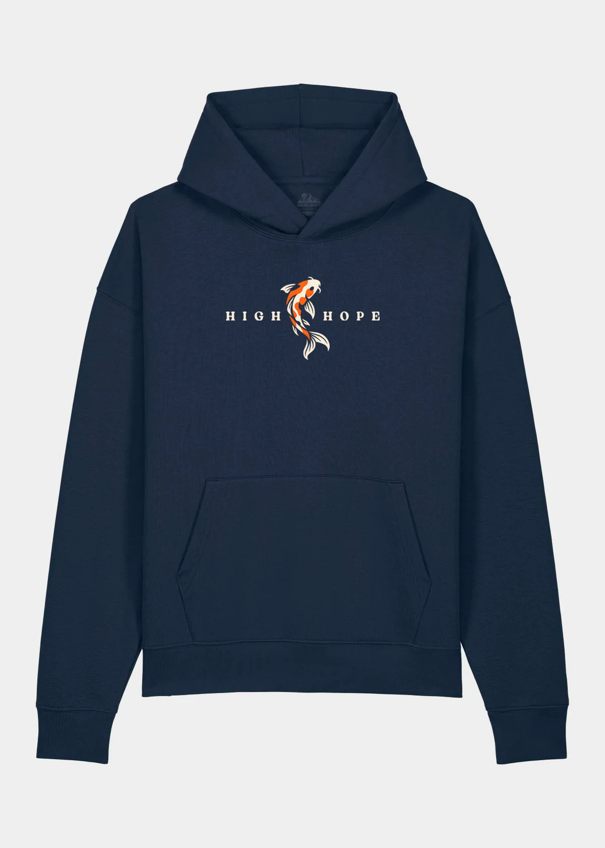 Relaxed Koi Carp Hoodie / Front Print - Image 2