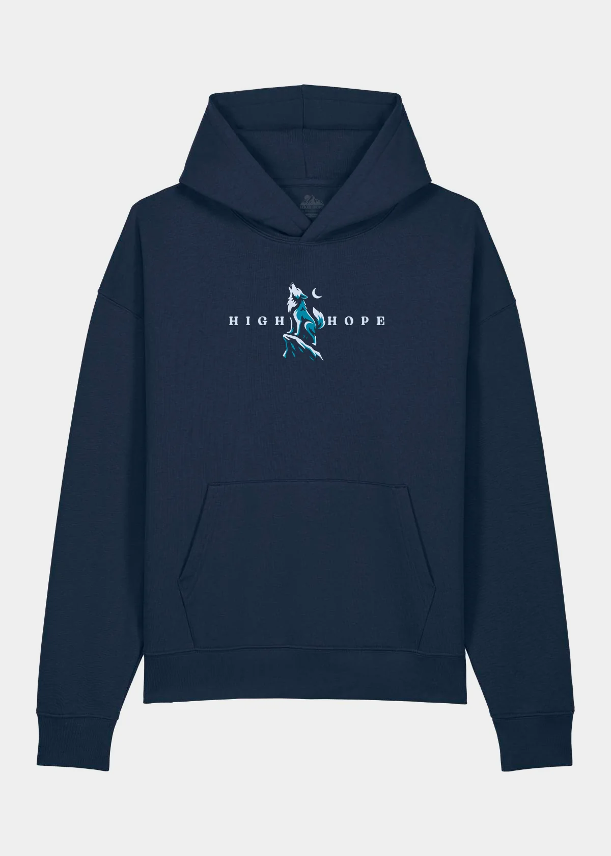 Relaxed Wolf Hoodie / Front Print