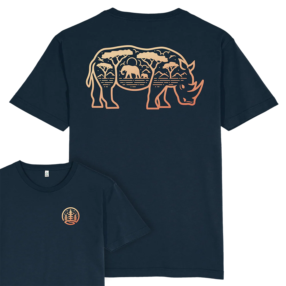 Rhino Scene T-shirt / Back Print
