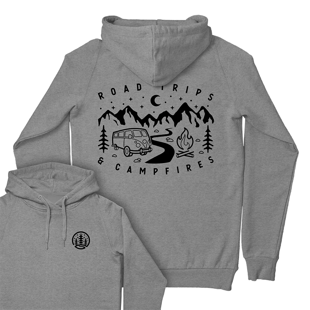 Road Trips & Campfires Hoodie / Back Print - Image 3