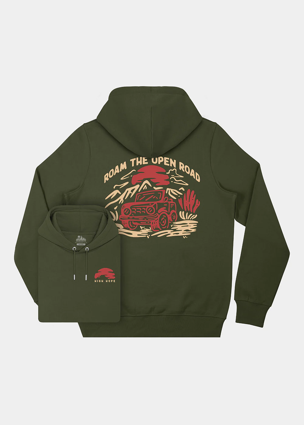 Roam the Open Road Hoodie / Back Print - Image 2
