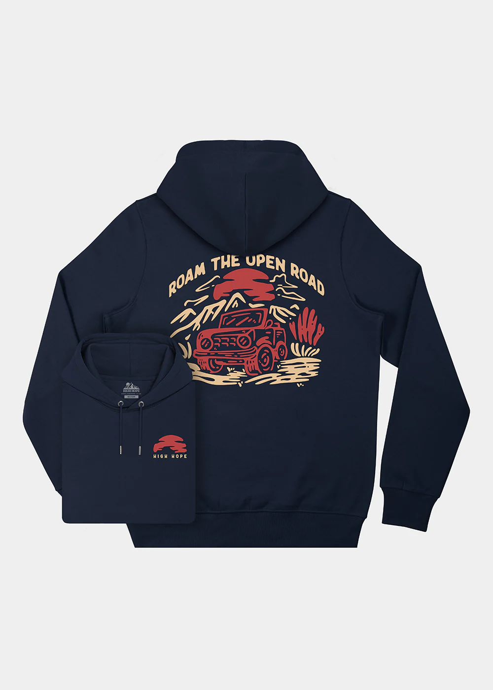 Roam the Open Road Hoodie / Back Print - Image 3