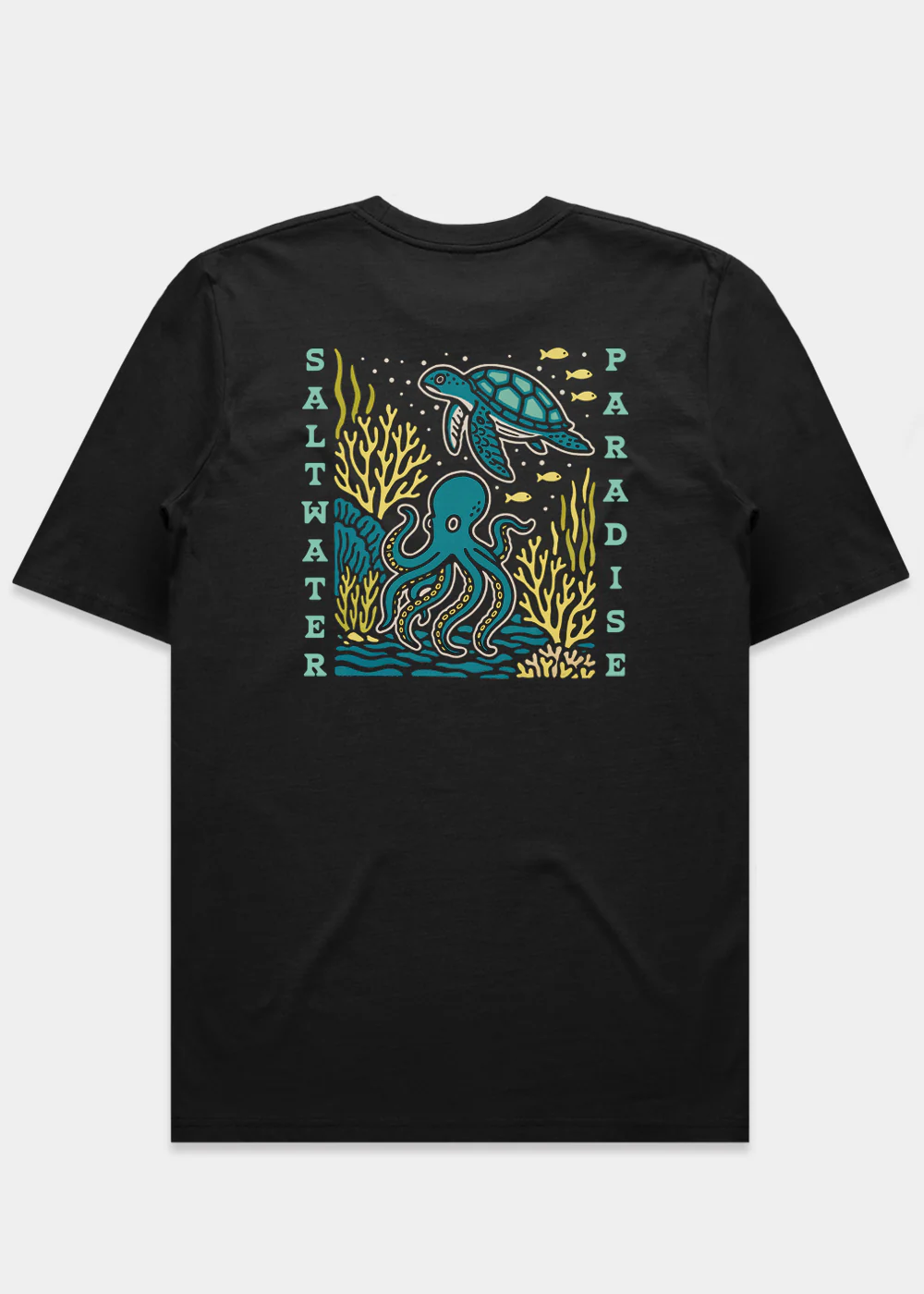 Saltwater Paradise T-shirt / Back Print - Image 3