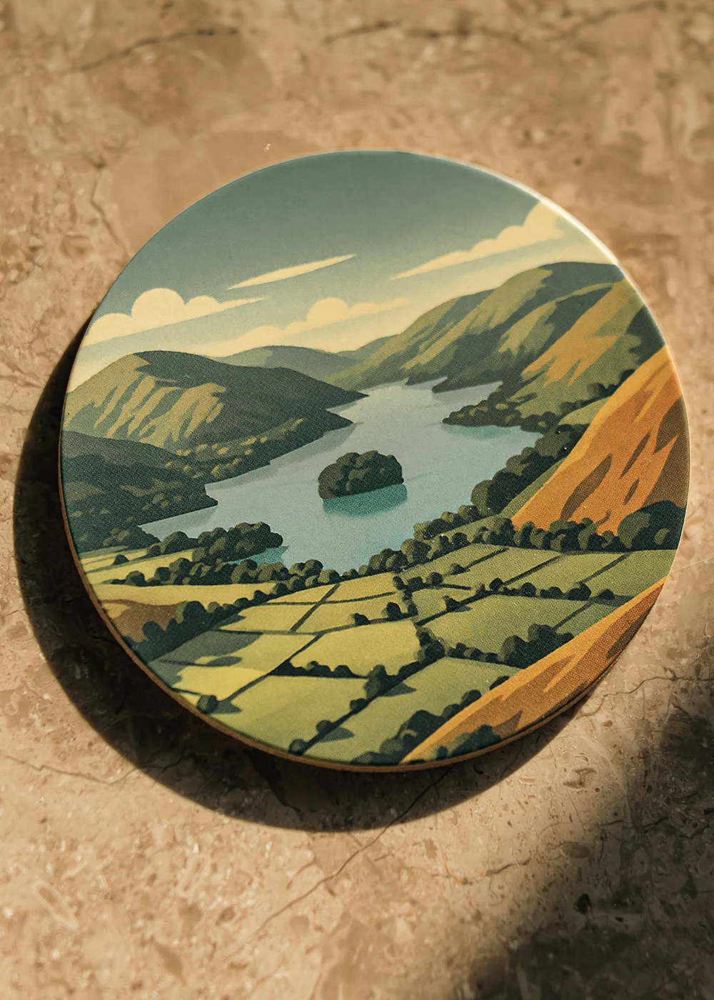 Scafell Pike Glass Tumbler & Coaster Set - Image 3