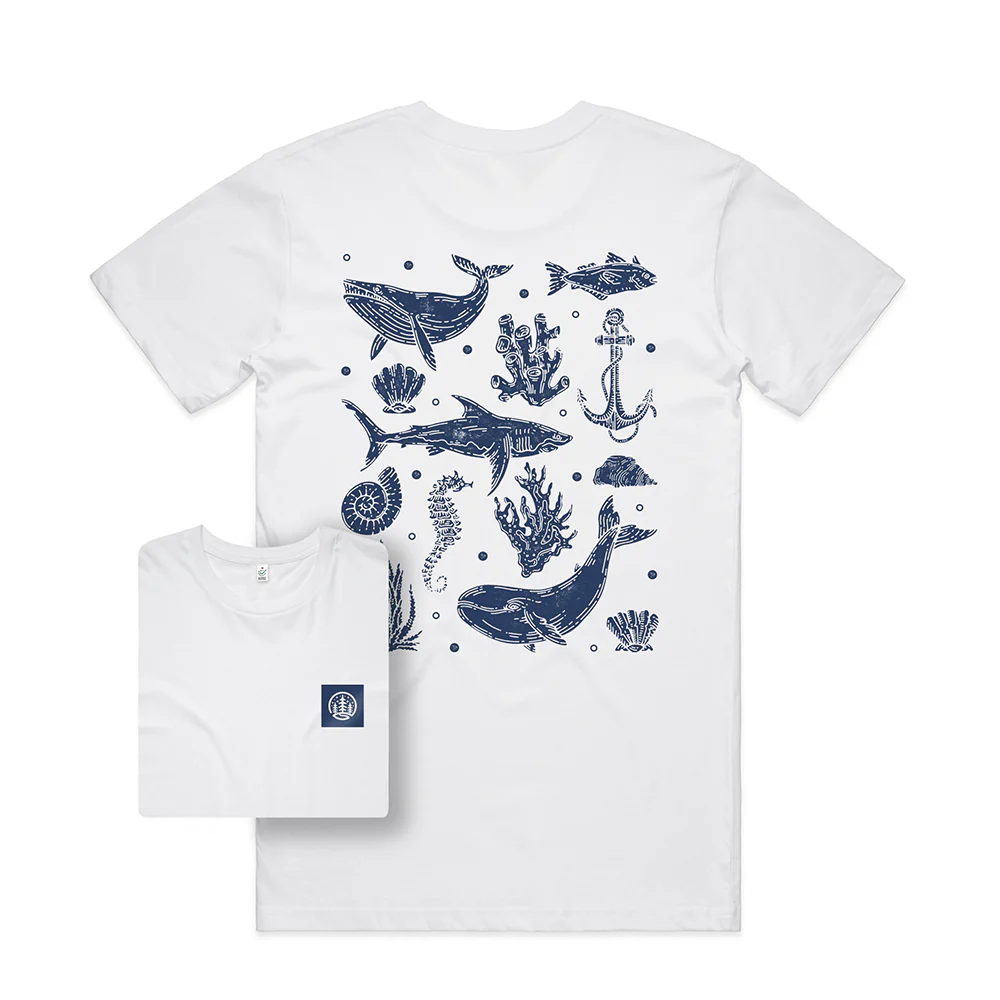 Sea Inspired T-shirt / Back Print - Image 4
