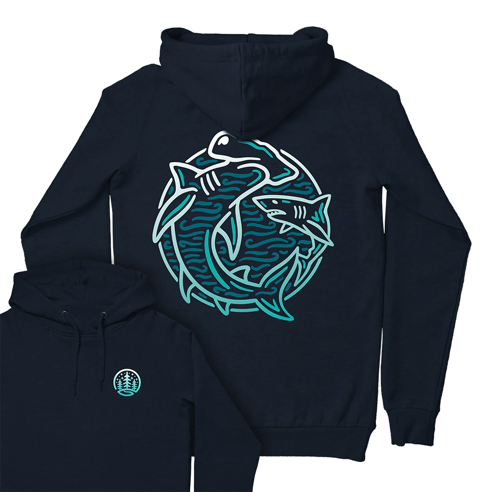 Shark Scene Hoodie / Back Print