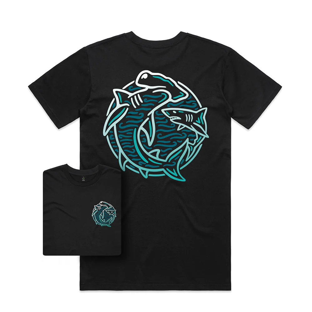 Shark Scene T-shirt / Back Print - Image 2