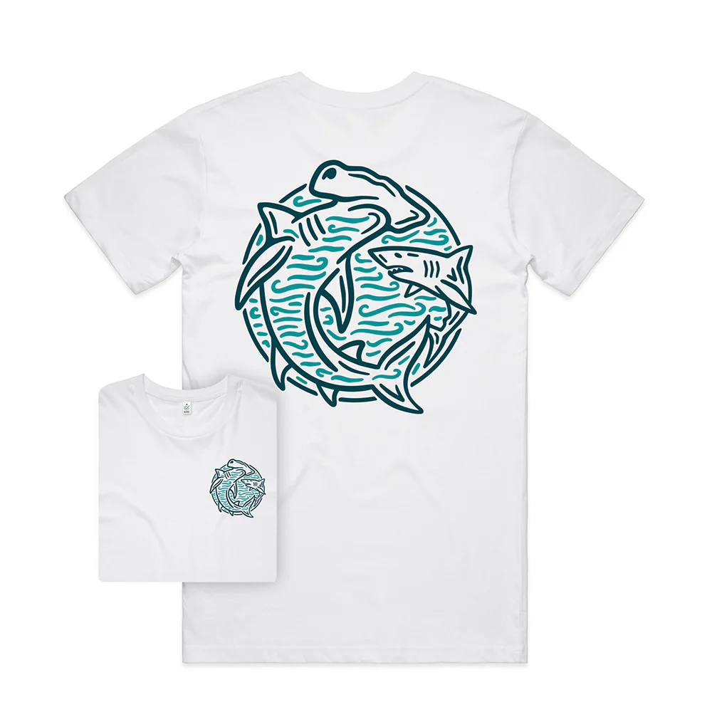 Shark Scene T-shirt / Back Print - Image 3