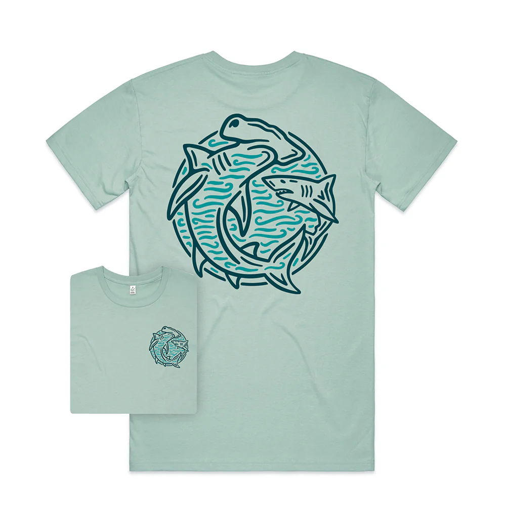 Shark Scene T-shirt / Back Print - Image 4