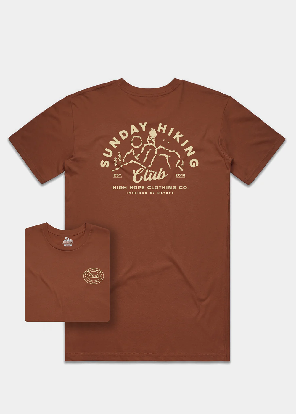Sunday Hiking T-shirt / Back Print - Image 3