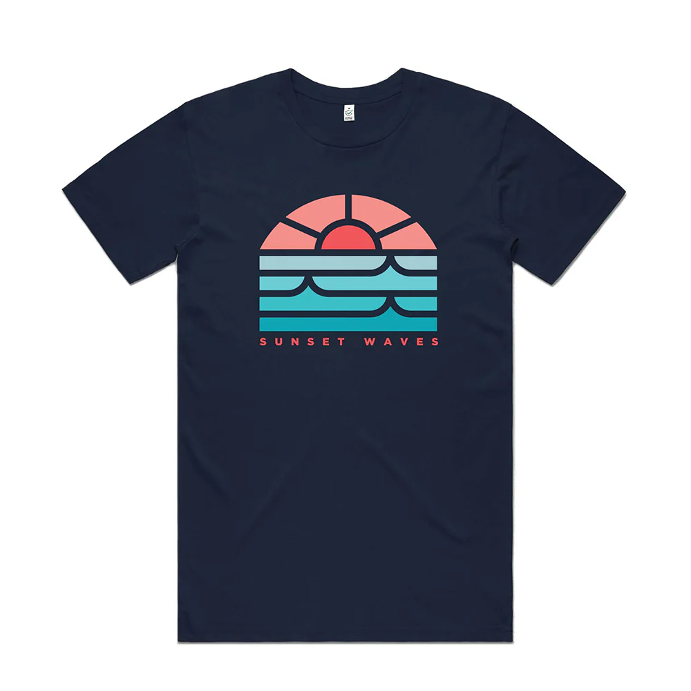 Sunset Waves T-shirt / Front Print - Image 4