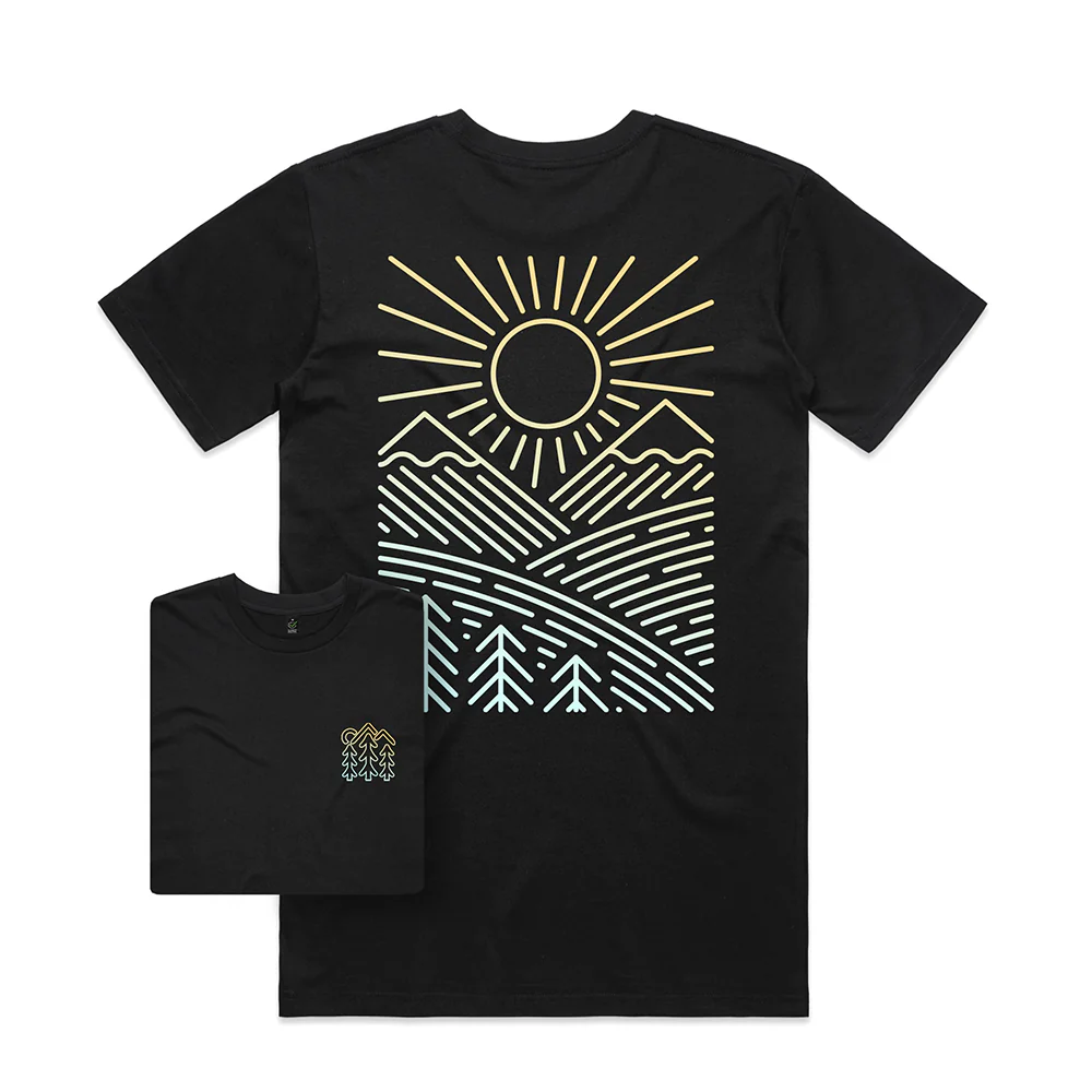 Sunshine Over Hills T-shirt / Back Print - Image 2