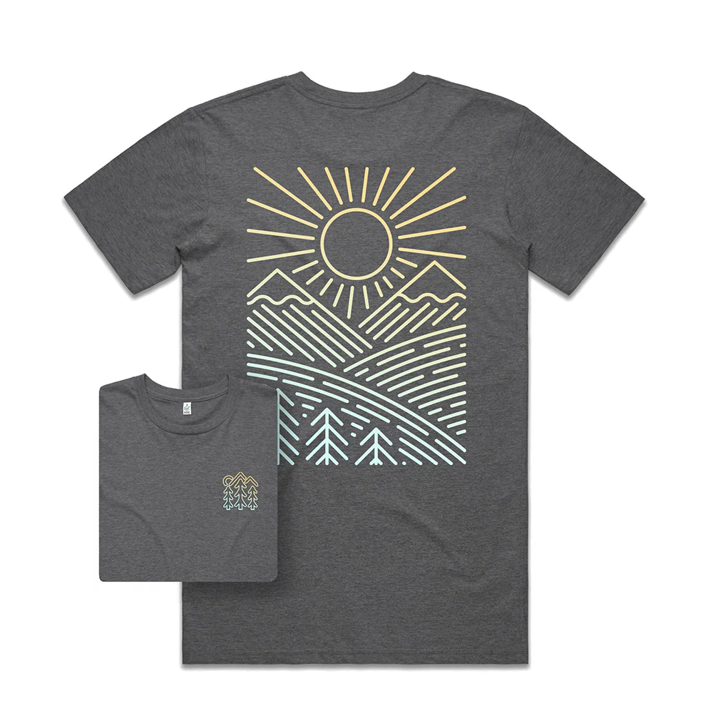 Sunshine Over Hills T-shirt / Back Print - Image 4