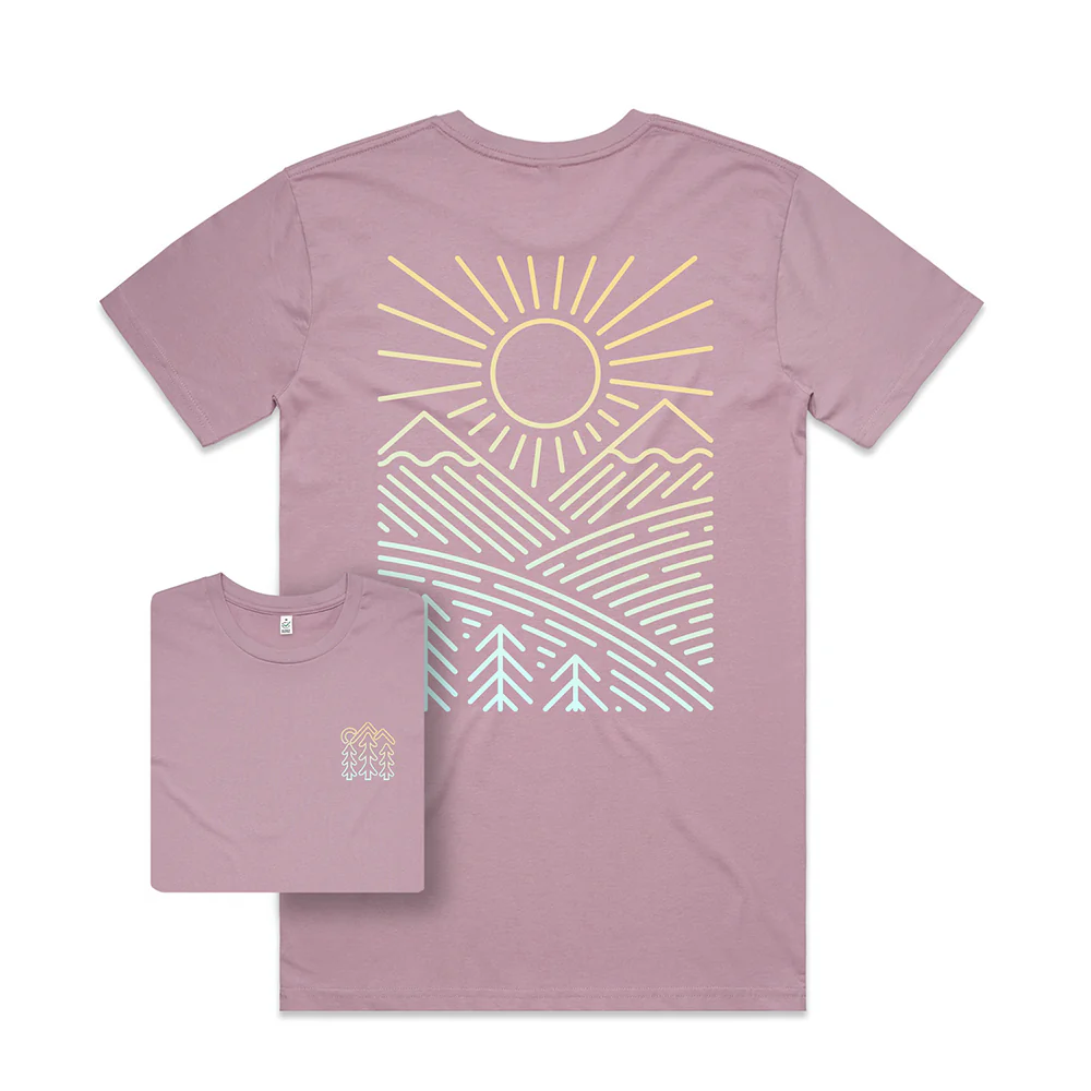 Sunshine Over Hills T-shirt / Back Print - Image 7