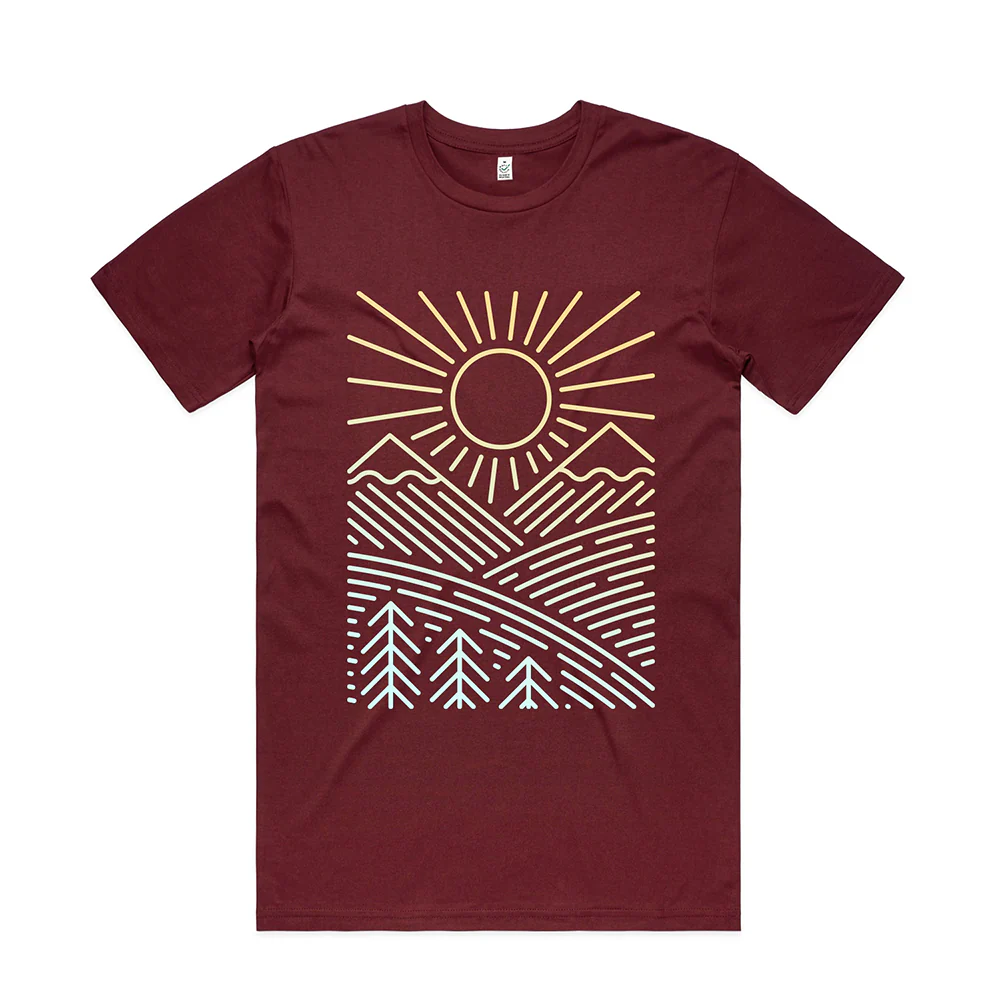 Sunshine Over Hills T-shirt / Front Print - Image 2