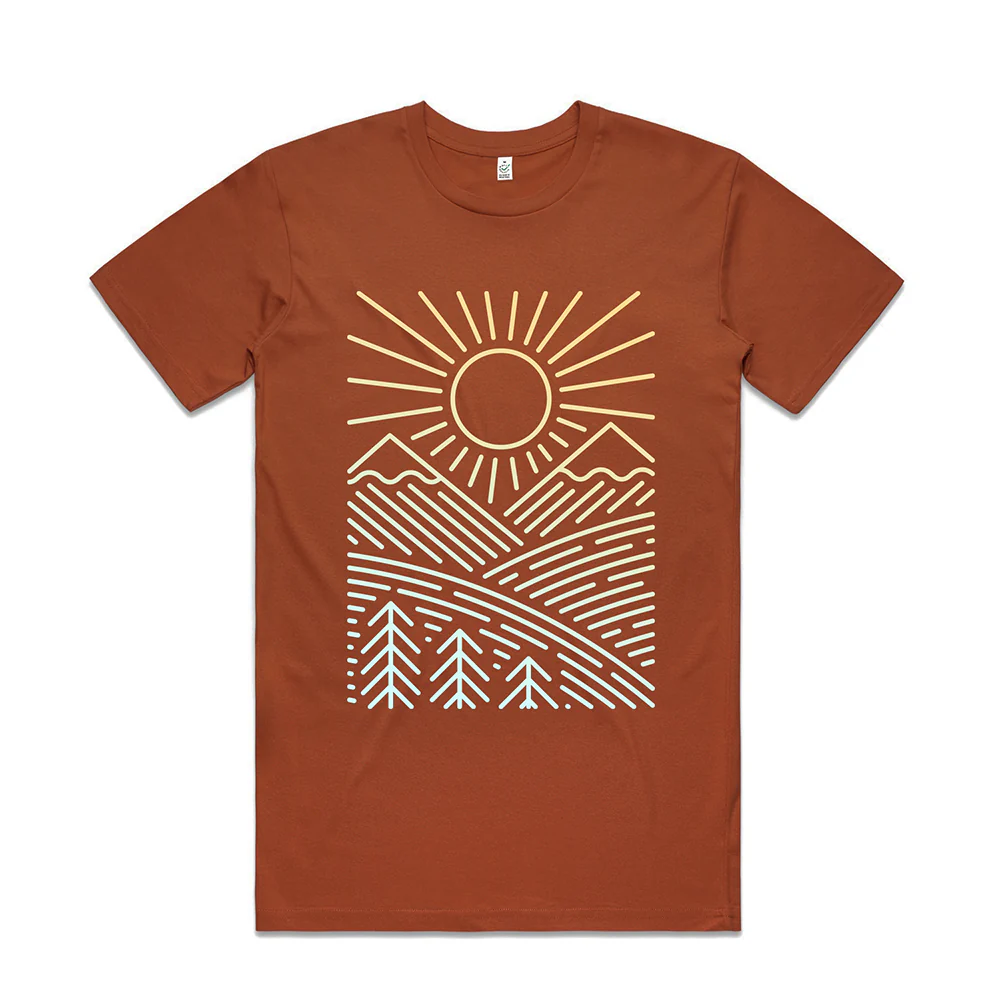 Sunshine Over Hills T-shirt / Front Print - Image 4