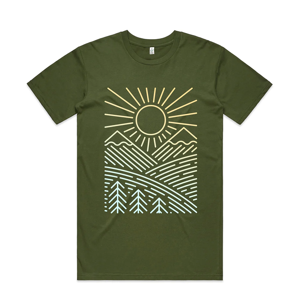 Sunshine Over Hills T-shirt / Front Print - Image 6