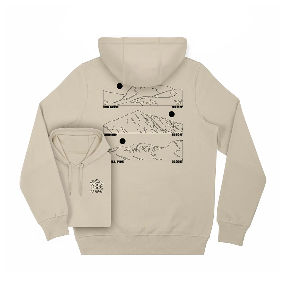 Three Peaks Hoodie / Back Print - Image 3