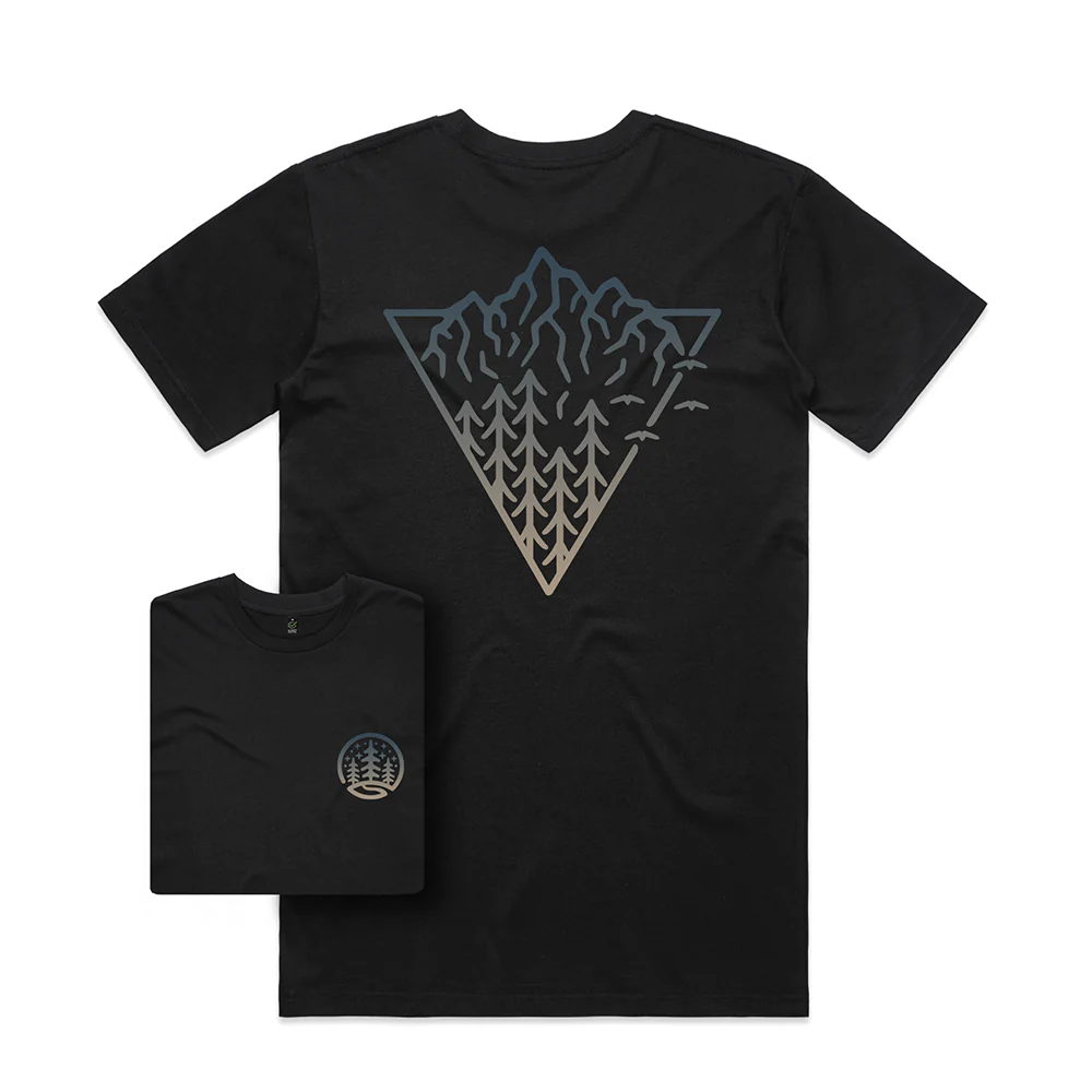 Triangle Mountain T-shirt / Back Print - Image 2