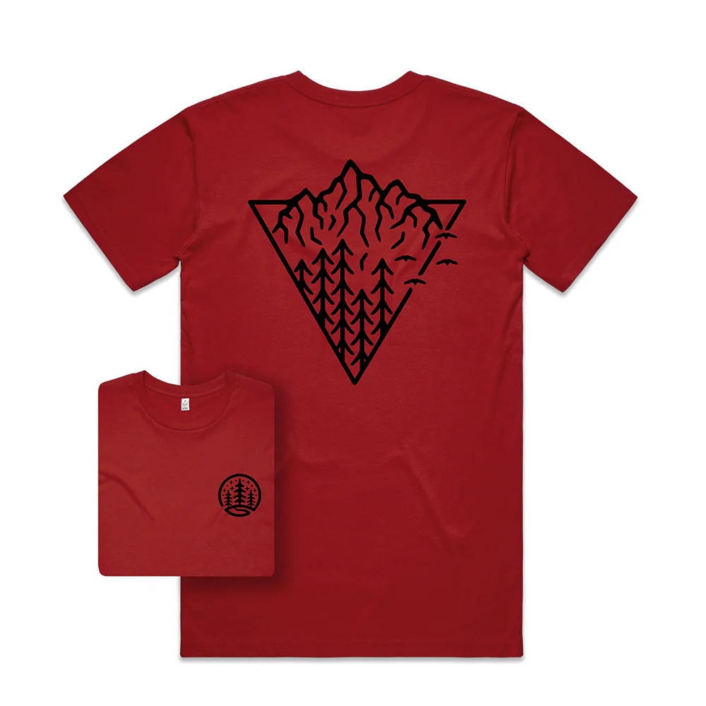 Triangle Mountain T-shirt / Back Print - Image 3