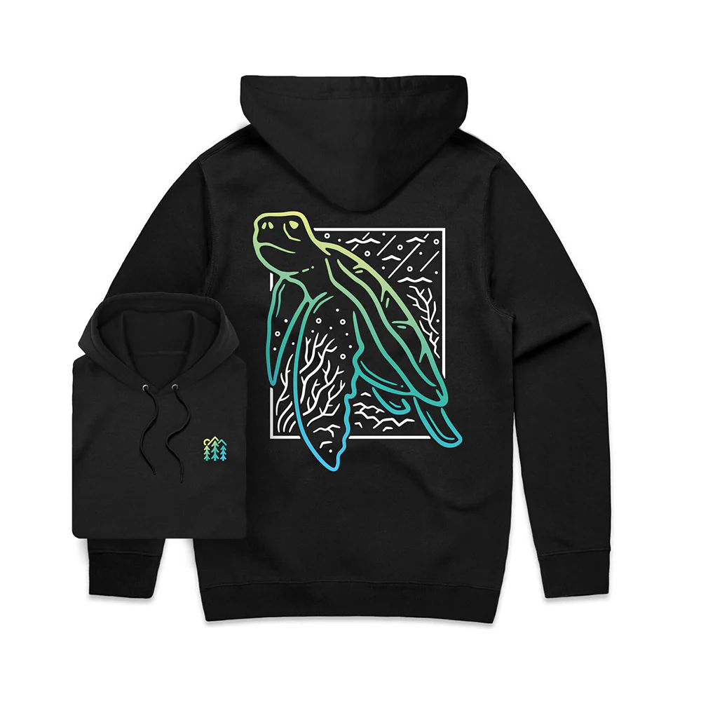 Turtle Scene Hoodie / Back Print - Image 2