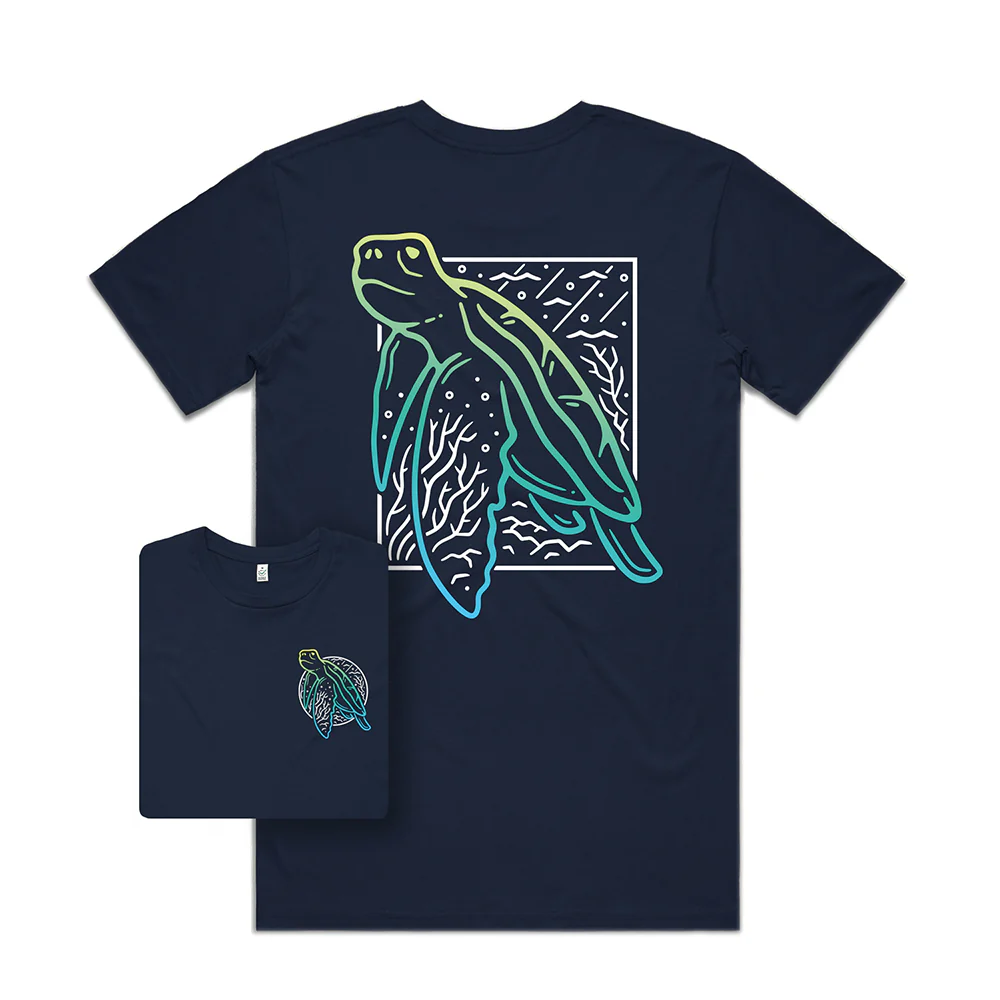 Turtle Scene T-shirt / Back Print - Image 3