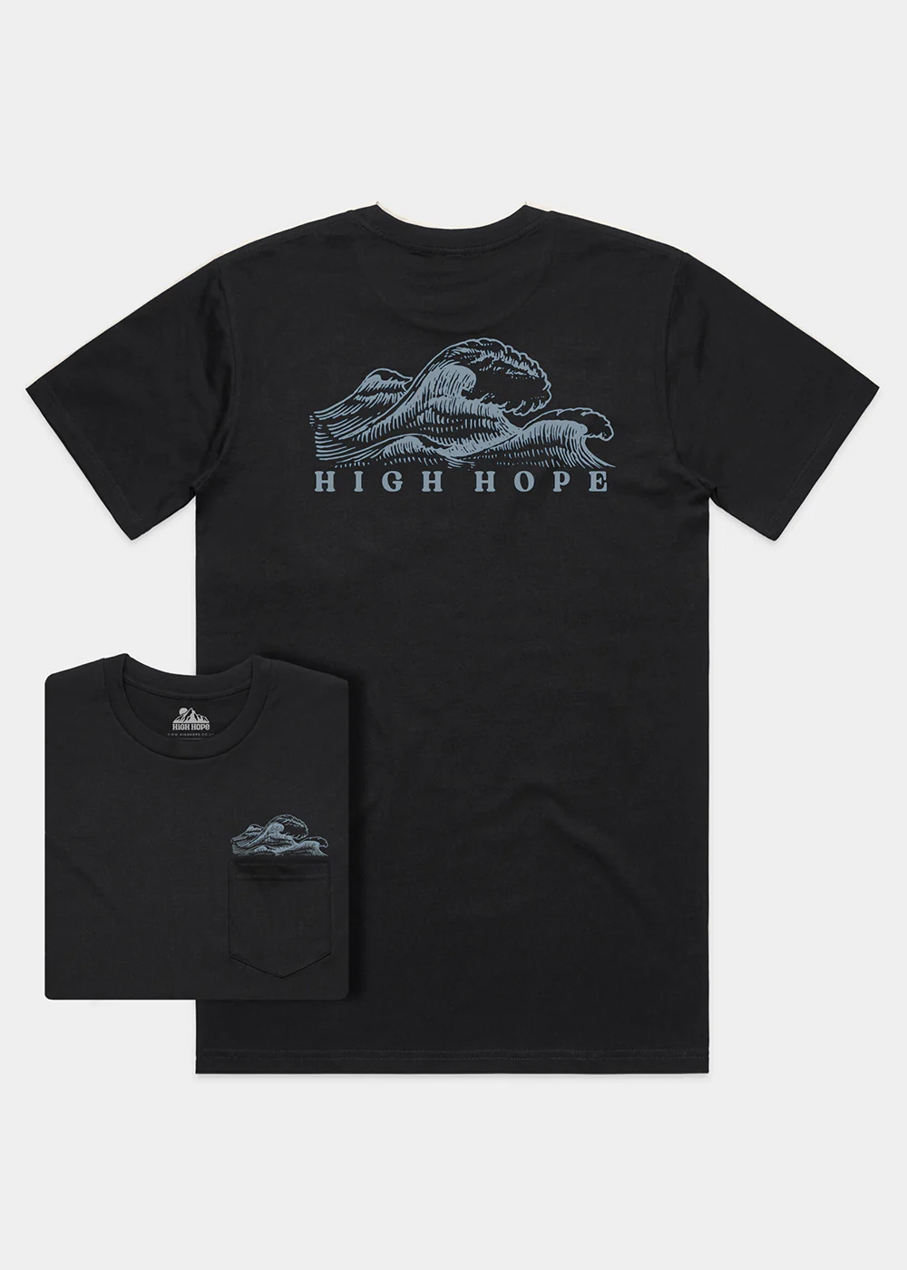 Wave Pocket T-shirt / Back Print - Image 2