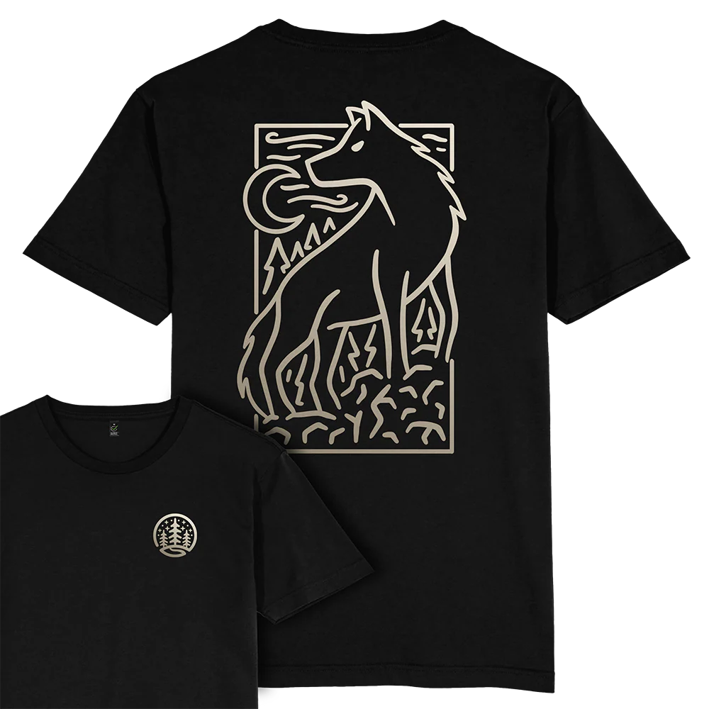 Wolf Scene T-shirt / Back Print