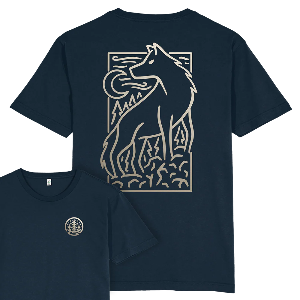 Wolf Scene T-shirt / Back Print - Image 2