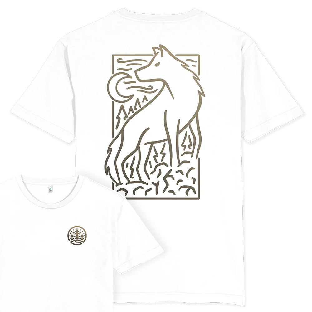 Wolf Scene T-shirt / Back Print - Image 3