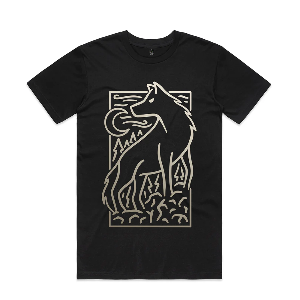 Wolf Scene T-shirt / Front Print - Image 3