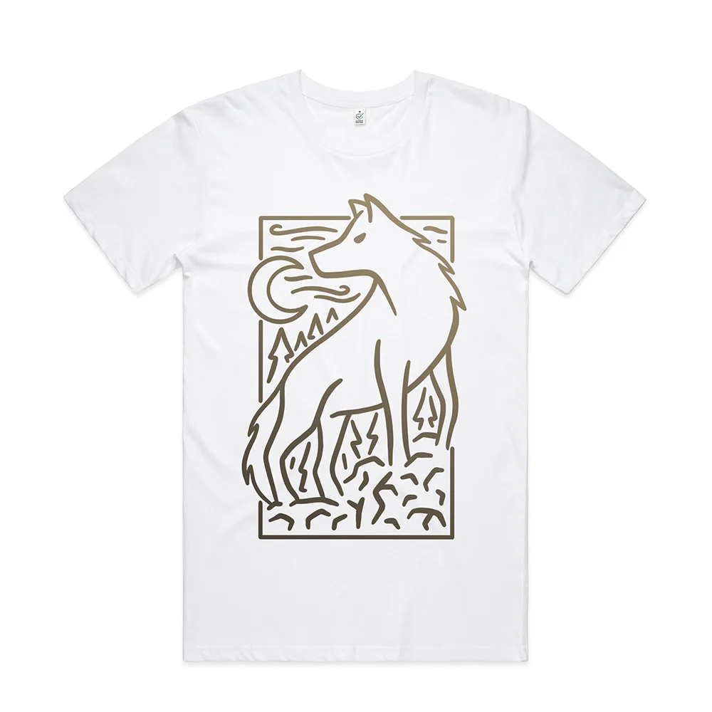 Wolf Scene T-shirt / Front Print - Image 4