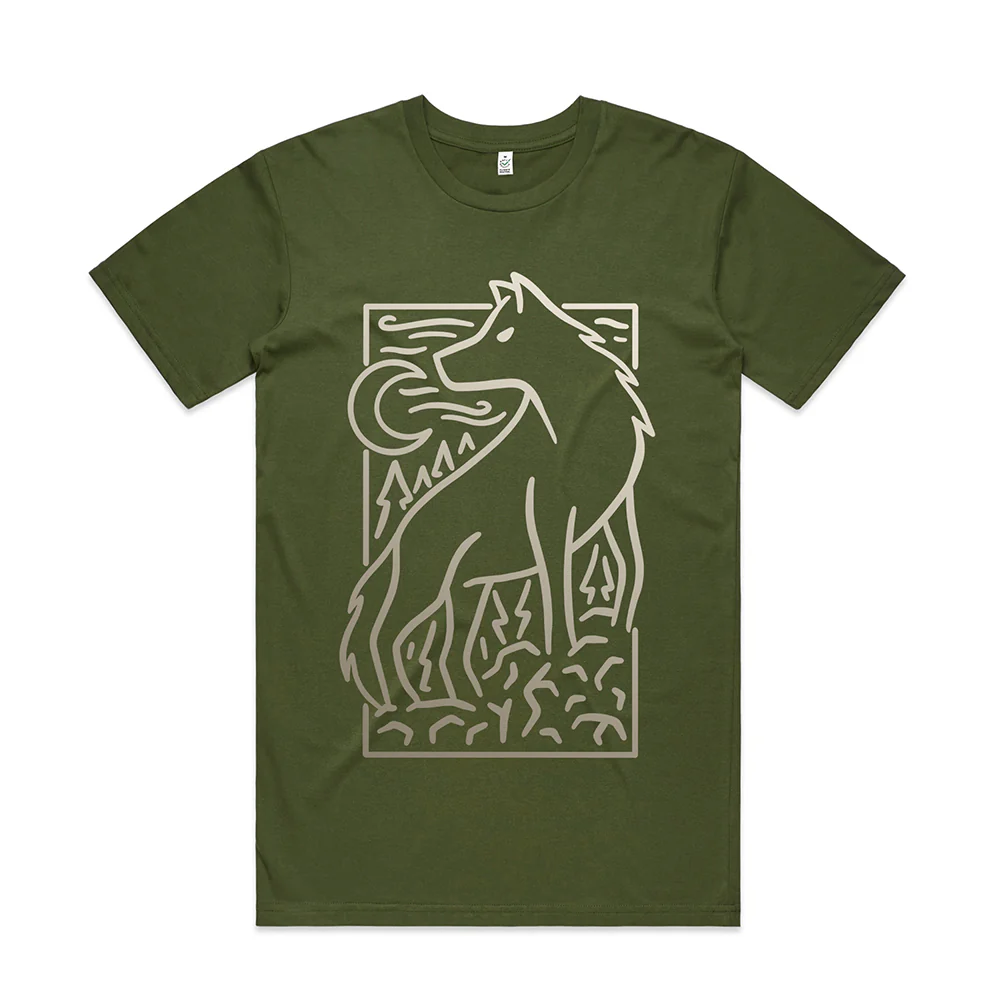 Wolf Scene T-shirt / Front Print - Image 5