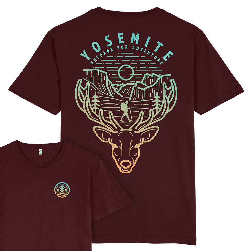 Yosemite Hiker T-shirt / Back Print - Image 2